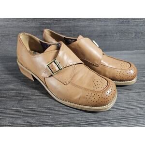 Korks Theodore Monk Strap Loafer Oxford Shoes Brown Size 8.5M
